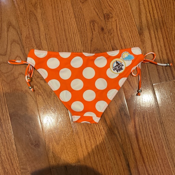 PINK Victoria's Secret Orange and White Bikini Bottom - Picture 2 of 5